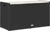 Outdoor-Sitzbank mit Stauraum und Kissen Schwarz 100 cm Produktbild-Vorschau 1