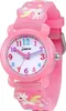 A pink children's watch with unicorn decorations. Produktbild-Vorschau