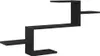 vidaXL Scaffale a muro nero effetto rovere 104x15x49 cm Anteprima dell’immagine prodotto 1
