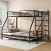 Etagenbett mit 2 Liegeflächen, Treppe, Regal, Schrank und Produktbild-Vorschau 4
