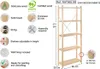 étagère Bois 5 Tablettes Rangement Modulable En Bois Massif Voir les images du produit 3