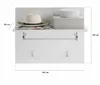 Garderobenpaneel "Leon" weiß Hochglanz Wandgarderobe 60 x Produktbild-Vorschau 4