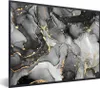 MuchoWow® Gerahmtes Poster Marmor - Schwarz - Gold - Grau Produktbild-Vorschau 1