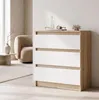 Moderne Kommode  mit 3 Schubladen | Weißer Beistellschrank Produktbild-Vorschau 3