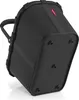 A black reisenthel carrybag mesh bag shown from a low angle, highlighting its base and mesh sides. Voir les images du produit