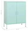 vidaXL Lagerschrank Minzgrün 80x35x101,5 cm Stahl Produktbild-Vorschau 7