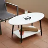 Moderner Couchtisch aus Holz mit 2 Etagen,kleiner Produktbild-Vorschau 3