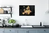 MuchoWow® Poster Karte - Europa - Gold 90x60 cm - Produktbild-Vorschau 3