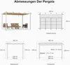 PURPLE LEAF Garten Pergola 3x4 m Aluminium Produktbild-Vorschau 2