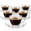 6 espressobekers van 85 ml met 6 bijpassende onderzetters. Productafbeelding-voorbeeld 1