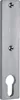 A close-up, straight-on view of a metal escutcheon plate with a keyhole. Produktbild-Vorschau