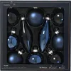 Weihnachtskugeln Glas 6-11,7cm 10er Set - Nachtblau Produktbild-Vorschau