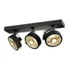 A black three-head track light fixture against a white background. Podgląd zdjęcia produktu