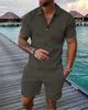 ASKSA Herren Sommer Trainingsanzug Polo Hemd Set Kurzarm Produktbild-Vorschau 2