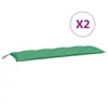 vidaXL Coussins de banc de jardin 2 pcs. Vert 150x50x7 cm Voir les images du produit 10