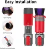 Collage showing Dyson vacuum cleaner attachments and installation instructions. Produktbild-Vorschau