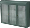 Wandschrank 90x20x70 cm Dunkelgruen 3-tueriger Glas + Produktbild-Vorschau 9