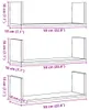 vidaXL Wandregale 3 Stk. Schwarz 58x18x18 cm Holzwerkstoff Produktbild-Vorschau 7