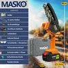 MASKO® Mini-Kettensäge mit Akku 8000mAh | Handkettensäge Produktbild-Vorschau 2