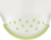 A close-up view of the bottom part of a white step stool with green polka dots and a green trim. Anteprima dell’immagine prodotto