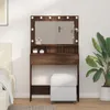 vidaXL Schminktisch mit Regal Braun Eichen-Optik 75,5 x 41 Produktbild-Vorschau 2
