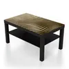 DEQORI Couchtisch 90x55 cm Schwarz 'Goldenes Rillendesign' Produktbild-Vorschau 2