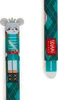 A close-up view of two parts of a pen, one with a nutcracker mouse design and the other with a diamond pattern and brand logo. Produktbild-Vorschau