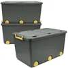 3 Aufbewahrungsboxen mit Deckel und Rollen 50L - Produktbild-Vorschau 1