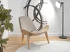 Poltrona di design DAHL - beige chiaro / rovere Anteprima dell’immagine prodotto 2