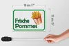 Holzschild Hinweis 18x12cm frische Pommes Restaurant Produktbild-Vorschau 6