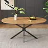 okwish Esstisch 120×80×75.5 cm moderner Küchentisch，ovaler Produktbild-Vorschau 2