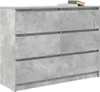 vidaXL Príborník betón sivý 100x35x76 cm materiál na báze Náhľad obrázku produktu 4