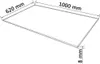 Diagram of a rectangular flat object with dimensions shown. Produktbild-Vorschau