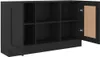 vidaXL Kredens czarny 120x30,5x70 cm Materiał Podgląd zdjęcia produktu 5