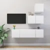 The Living Store 4-tlg. TV-Schrank-Set Weiß Holzwerkstoff Produktbild-Vorschau 1