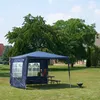 Relaxdays Pavillon 3x3 m, 2 Seitenteile, Metall Gestell, PE Produktbild-Vorschau 2