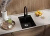 PRIMAGRAN Spülbecken Schwarz Metallic 38x50cm, Granitspüle Produktbild-Vorschau 2