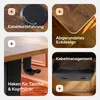 A collage of four close-up images showcasing features of a desk. Náhled obrázku produktu