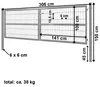 Gartentor Tor Gartenzaun Zaun 300x100 cm Doppelflügelig Produktbild-Vorschau 5