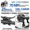 48V 15Ah E-Bike Softtail-Federung 7-Gang Getriebe 20 *4.0" Produktbild-Vorschau 13