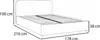 Polsterbett 160x200 mit Bettkasten - Creme - Metallgestell Produktbild-Vorschau 7