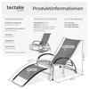 Lehátko tectake® Avignon, funkce 2 v 1, nastavitelná opěrka Náhled obrázku produktu 5