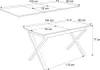 ARTON GOLD II 140 cm rozkladací stôl mramor Levanto - Náhľad obrázku produktu 4