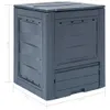 vidaXL Compostiera da giardino grigia 60 x 60 x 73 cm 260 L Anteprima dell’immagine prodotto 6