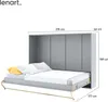 Schrankbett 140 x 200 Horizontal CP-04 Grau LENART CONCEPT Produktbild-Vorschau 3
