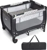 GOPLUS 2 in 1 Baby Reisebett mit Matratze, Baby Laufstall Produktbild-Vorschau 1