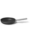 A black frying pan with a silver handle is shown against a white background. Produktbild-Vorschau