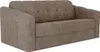 Schlafsofa mit Matratze 3-Sitzer - Strukturstoff - Taupe - Produktbild-Vorschau 3