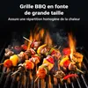 Griglia in ghisa Wiltec 26 x 44,5 cm, griglia per grill a Anteprima dell’immagine prodotto 9