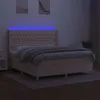 vidaXL Boxspringbett mit Matratze & LED Creme 180x200 cm Produktbild-Vorschau 3